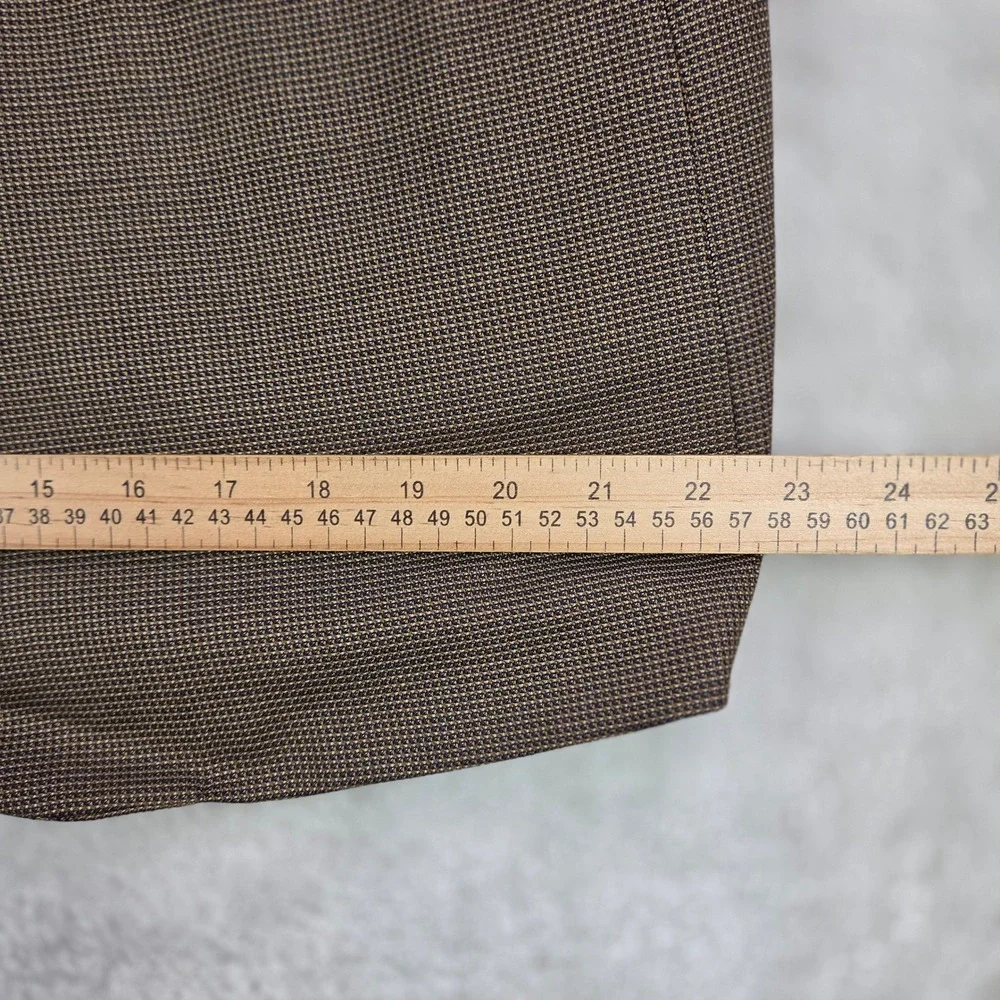 CANALI Wool Silk Blazer Men's 52/US 42 Brown Check‎ 3 Button Sport Coat Italy